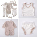 8PCS Newborn Baby Clothing Set Cotton Infant Boy Clothes Spring Autumn Cloth Suit New Born Girl Baby Clothing Sets New Born Hat