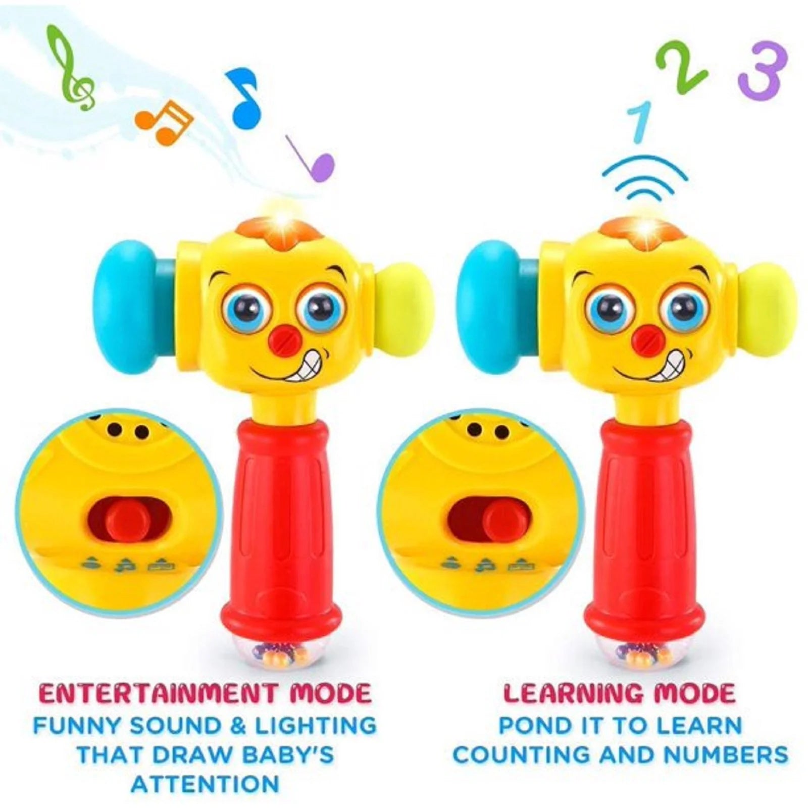 Baby Toys 6-12 Months, Hammer Baby Toys for 12-24 Months with Musical & Light Flashing, Boys Girls Infant Toys for 1 + Year Old Toddlers Toys Age 1-2 Christmas Birthday Gifts