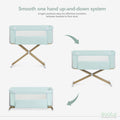 Orabelle Bedside Bassinet and Sleeper for Baby in Mint, Easy to Fold and Carry