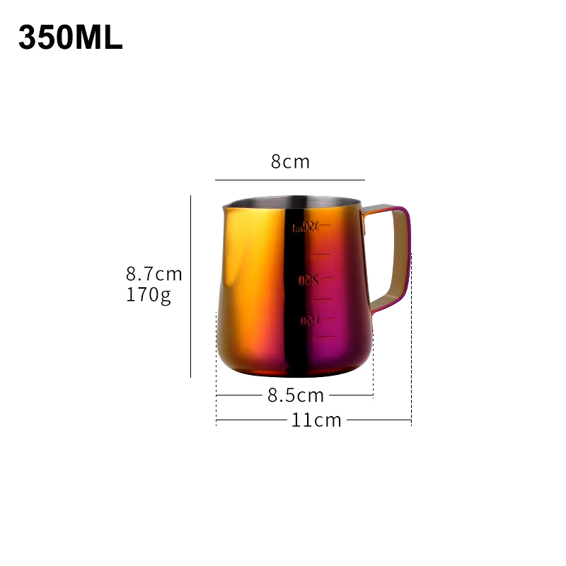 350/550ML Coffee Latte Milk Frothing Jug Milk Frother Pitcher Stainless Steel Jug Espresso Barista Pitcher Milk Pot with Scale
