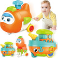 Toddler Toys for 1 Year Old Boy, Press to Go Car Toys for Toddlers 1-3, Learning