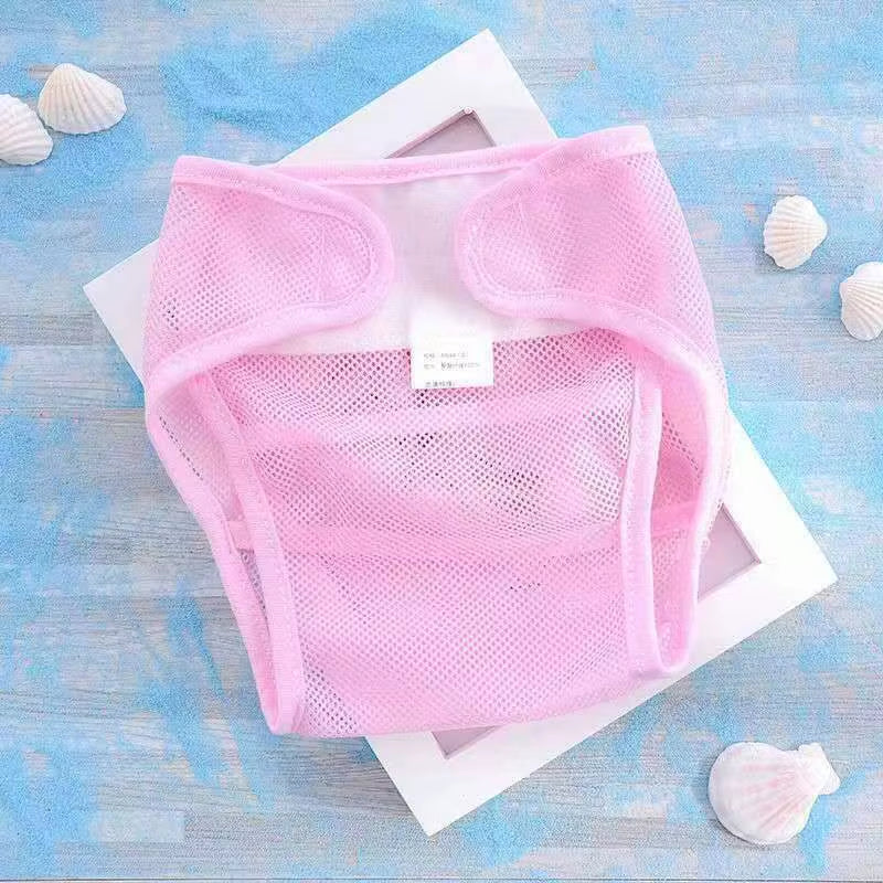 Baby Diaper Pants Newborn Mesh Breathable Diaper Pocket Spring and Summer Baby Washable Diaper Pants