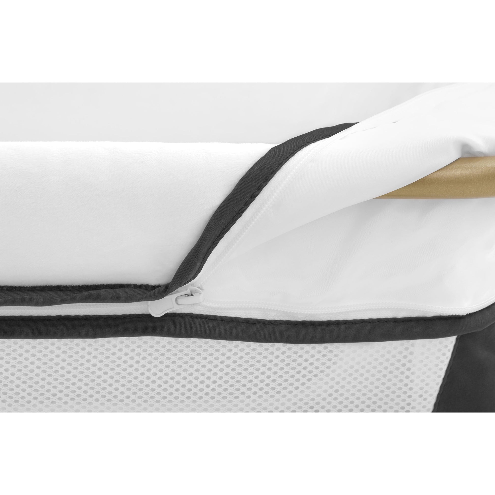 Orabelle Bedside Bassinet and Sleeper for Baby in Black, Easy to Fold and Carry in Black