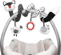 Baby Spiral Plush Toys, Black and White Baby Car Seat Toys, High Contrast Infant Newborn Toy 0-6 Months for Stroller Crib Mobile, Sensory Toy Best Gift for 0 3 6 9 12 Months Boys Girls