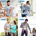 Baby Carrier with Hip Seat 6 in 1 Baby Wraps Carrier Adjustable Ergonomic Holder for Newborn Toddler Gray