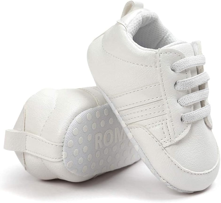 Infant Baby Boys Girls Sneaker Leather Soft Sole Anti-Slip Newborn Toddler White Casual Shoes First Walker Crib Shoes