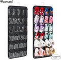 Over the Door Shoes Organizer for 12 Pairs of Baby Shoes Boys Girl, Hanging Baby Shoe Organizer with Hanger(Felt Material-Black)