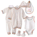8PCS Newborn Baby Clothing Set Cotton Infant Boy Clothes Spring Autumn Cloth Suit New Born Girl Baby Clothing Sets New Born Hat