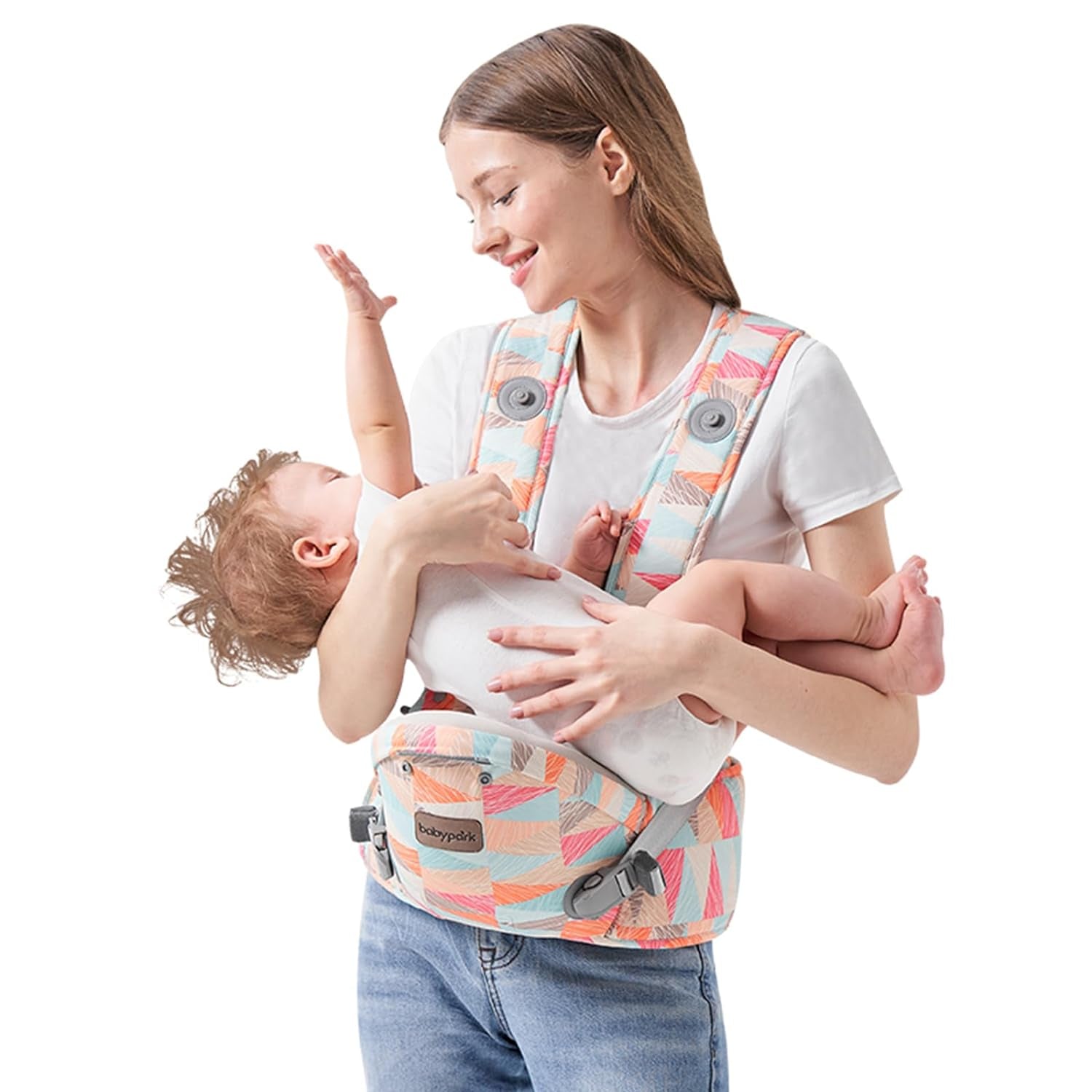 Baby - Carrier,Baby Carrier with Waist Stool-, Baby Carrier with Hip Seat for Breastfeeding, One Size Fits All - Newborn, Infant & Toddler