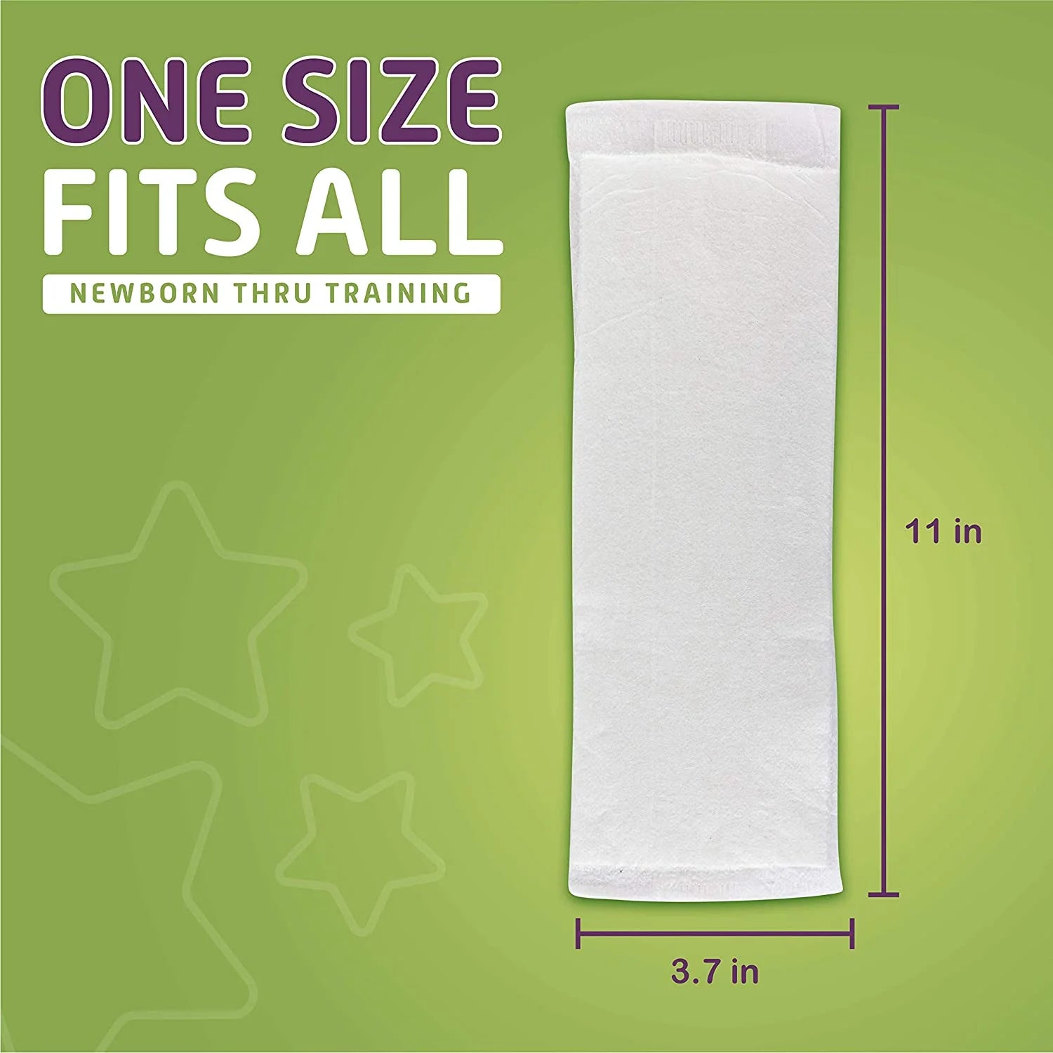 Dimples by  Booster Pads, Chlorine-Free Baby Diaper Doubler with Adhesive, One Size, 90 Count