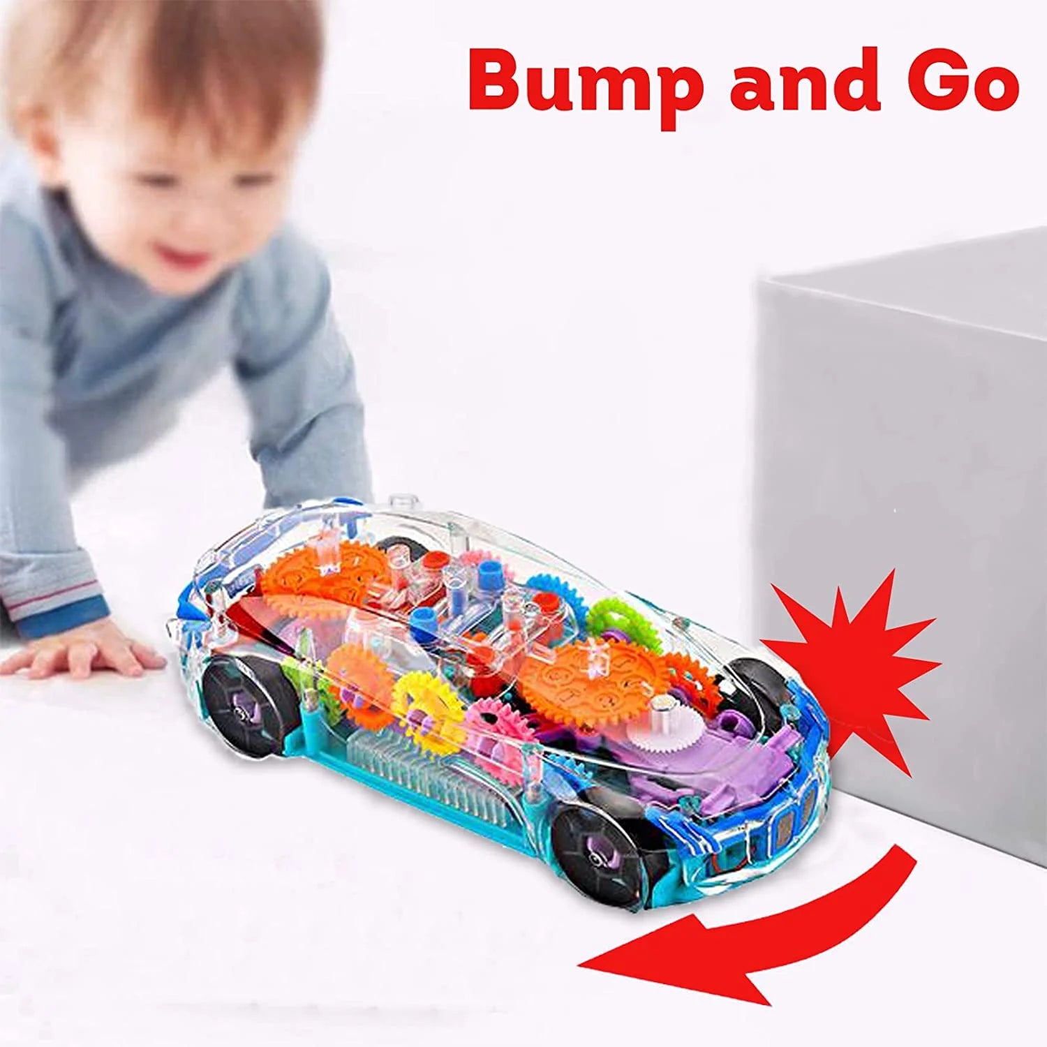Toys for above 3 Year Old Boy, Electric Car Toys for Boys Girls Toddlers with Cool Light & Sound Effect, Great Christmas Birthday Gift for Kids
