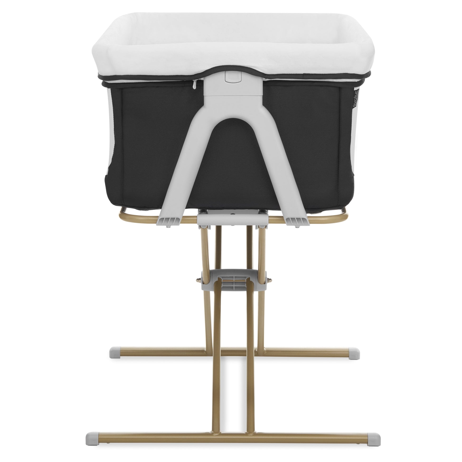 Orabelle Bedside Bassinet and Sleeper for Baby in Black, Easy to Fold and Carry in Black