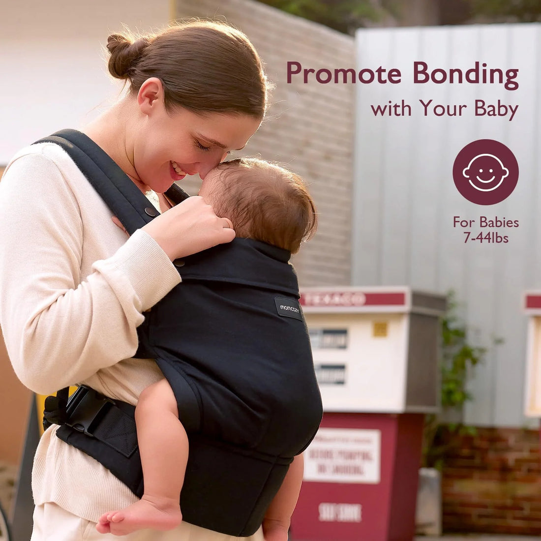 Baby Carrier for Newborn to Toddler - Ergonomic, Comfortable and Lightweight for Babies 7-44 Lbs, Easy to Wear, Hands Free, Enhanced Lumbar Support