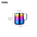 350/550ML Coffee Latte Milk Frothing Jug Milk Frother Pitcher Stainless Steel Jug Espresso Barista Pitcher Milk Pot with Scale