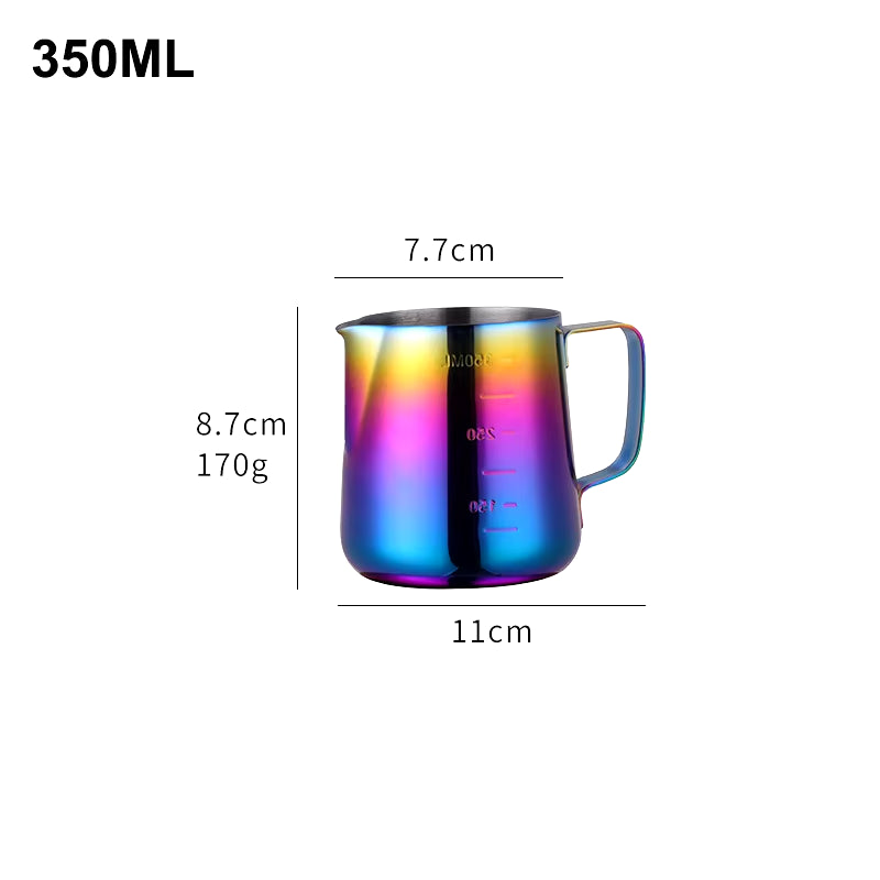 350/550ML Coffee Latte Milk Frothing Jug Milk Frother Pitcher Stainless Steel Jug Espresso Barista Pitcher Milk Pot with Scale