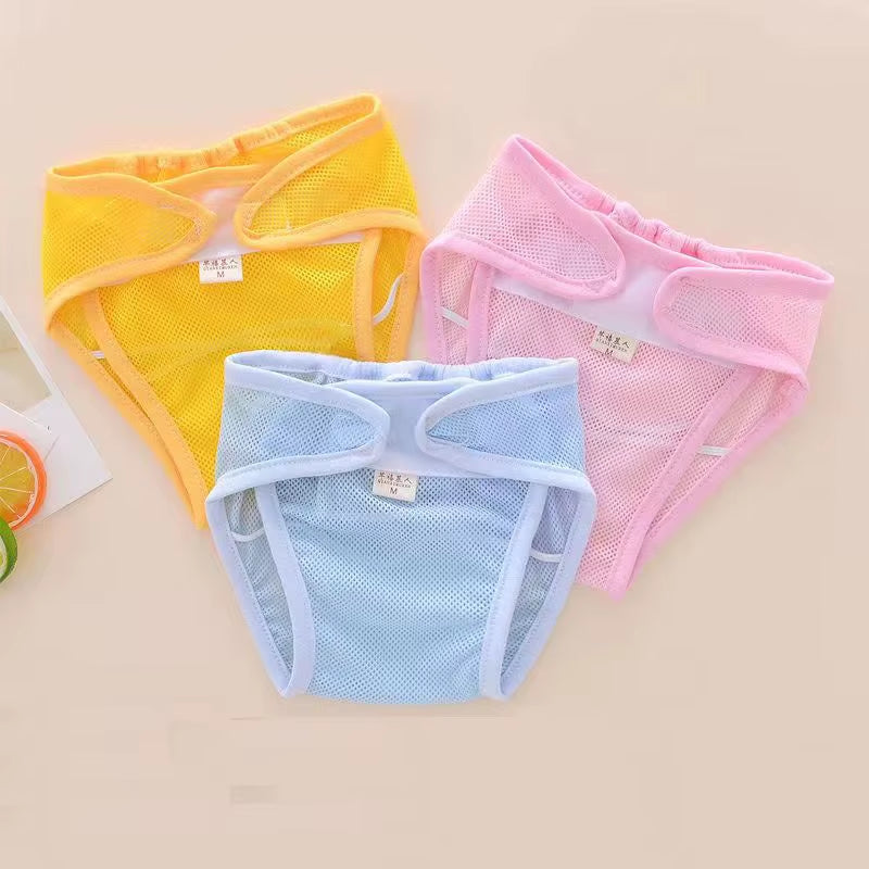 Baby Diaper Pants Newborn Mesh Breathable Diaper Pocket Spring and Summer Baby Washable Diaper Pants