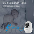 Baby Monitor with Remote Pan-Tilt-Zoom Camera,Large Display Video Baby Monitor with Camera and Audio |Infrared Night Vision |Two Way Talk | Room Temperature| Lullabies and 960Ft Range（Black）