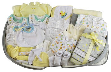 Unisex Baby Layette Gift Sets, Yellow, 62-Piece