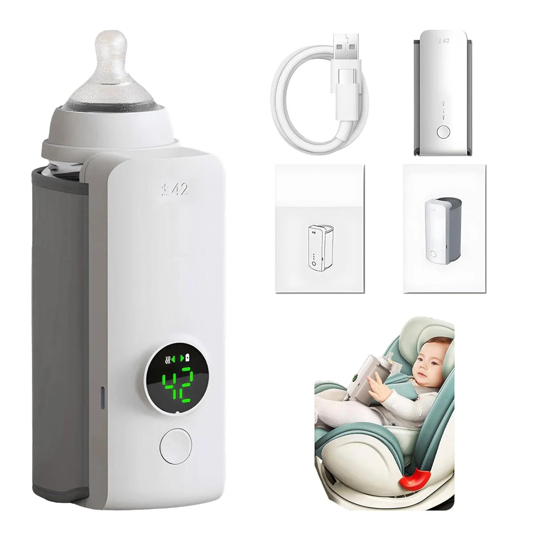Water Bottle, Kitchen Essentials Clearance Sale Portable Bottle Warmer Baby Bottle Warmer Portable Water Warmer Bottle Warmer Portable Bottle Warmer for Travel Wireless