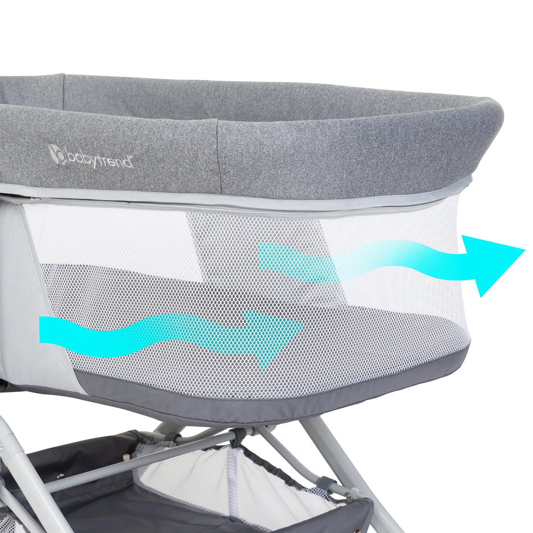 Quick Fold 2-In-1 Rocking Bassinet with Travel Bag - Shadow Stone Grey