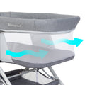 Quick Fold 2-In-1 Rocking Bassinet with Travel Bag - Shadow Stone Grey