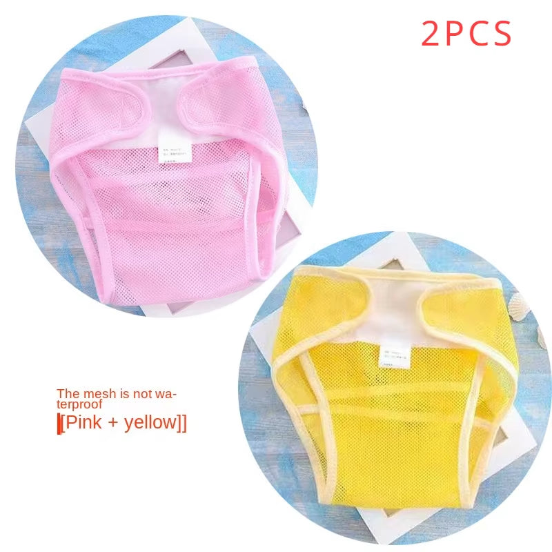 Baby Diaper Pants Newborn Mesh Breathable Diaper Pocket Spring and Summer Baby Washable Diaper Pants