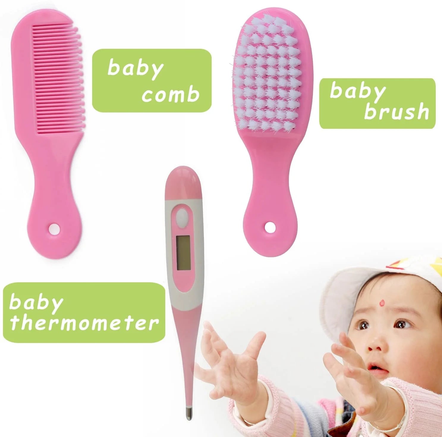 Baby Grooming Kit, Baby Health Care Kit, Newborn Baby Care Accessories, 10PCS Baby Health Care Set Portable Baby Care Kit, Safety Cutter Baby Nail Kit for Nursing Baby Heath and Grooming