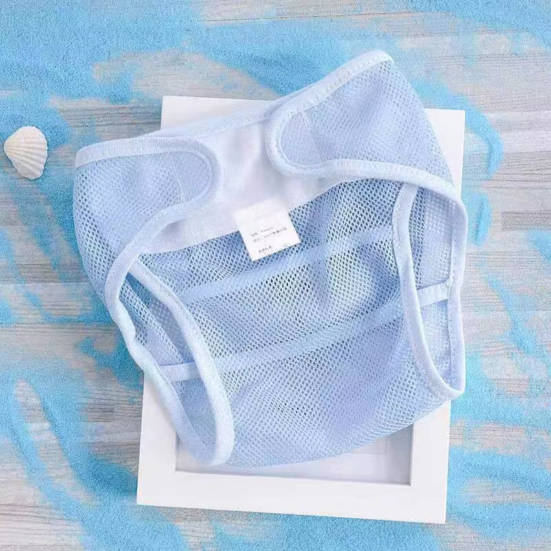 Baby Diaper Pants Newborn Mesh Breathable Diaper Pocket Spring and Summer Baby Washable Diaper Pants