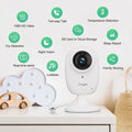 Smart Video Baby Monitor,1080P Baby Room Camera, APP Control,Wifi On/Off Switch,Ai Detection, Cry Monitor and Lullabies, HD Night Vision, Two-Way Audio, Cloud & SD Card Storage
