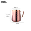350/550ML Coffee Latte Milk Frothing Jug Milk Frother Pitcher Stainless Steel Jug Espresso Barista Pitcher Milk Pot with Scale