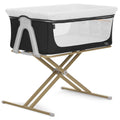 Orabelle Bedside Bassinet and Sleeper for Baby in Black, Easy to Fold and Carry in Black