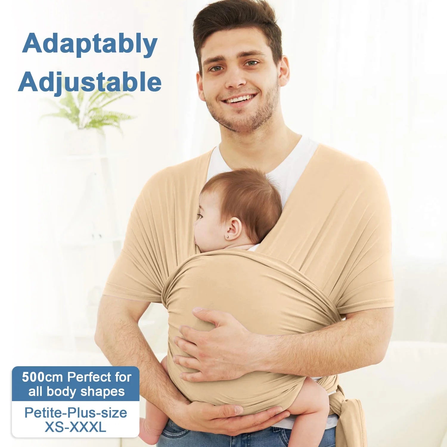 Baby Wrap Carrier,Original Breathable Baby Carrier Wrap Sling Lightweight Hands Free Newborn Wrap Swaddle Holder Adjustable Baby Slings Carrier for Newborn to Infant Toddler Essentials 7 to 35 Lbs