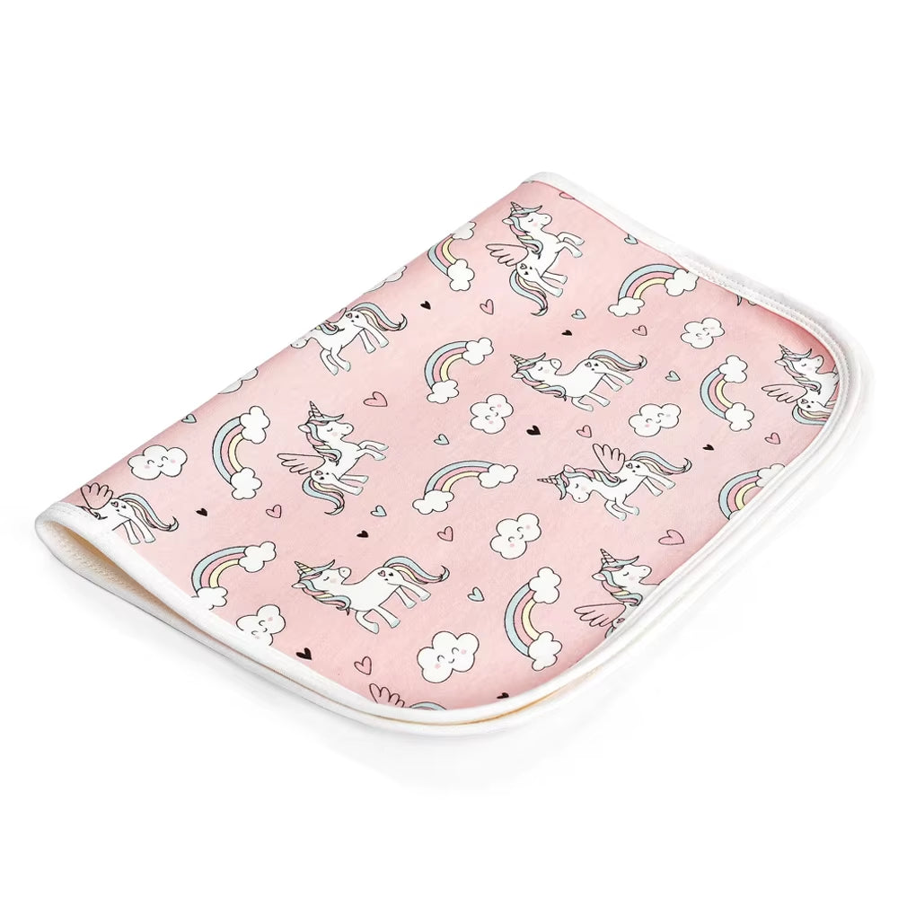 Waterproof Baby Diaper Changing Mat Foldable Soft Cotton Travel Nappy Change Portable Baby Care Front Play Pad Baby Care