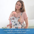 4 in 1 Baby Carrier,Ergonomic Infant Carrier Backpack,Breathable Front Back Carrying Wrap Seat for Newborn Toddlers up to 33 Lbs,Colorful