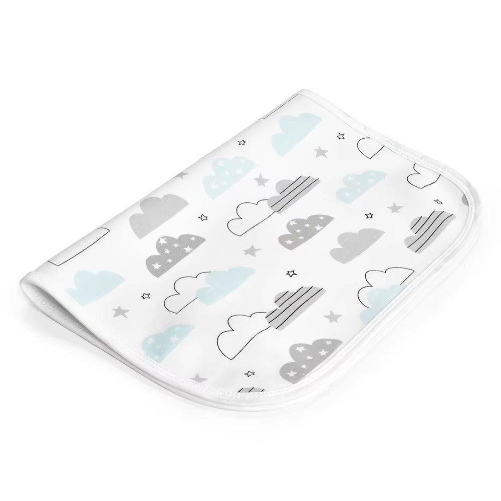 Waterproof Baby Diaper Changing Mat Foldable Soft Cotton Travel Nappy Change Portable Baby Care Front Play Pad Baby Care