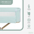 Orabelle Bedside Bassinet and Sleeper for Baby in Mint, Easy to Fold and Carry