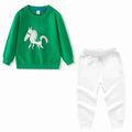Kids Clothing Sets 2024 Autumn Cotton Full Sleeve Sweatshirts and Casual Pants Cartoon Boys Hoodies Girls Trousers Baby Clothing