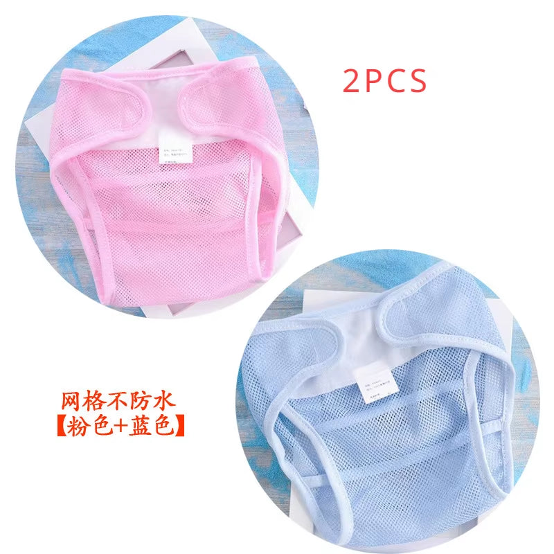 Baby Diaper Pants Newborn Mesh Breathable Diaper Pocket Spring and Summer Baby Washable Diaper Pants