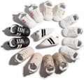 Infant Baby Boys Girls Sneaker Leather Soft Sole Anti-Slip Newborn Toddler White Casual Shoes First Walker Crib Shoes