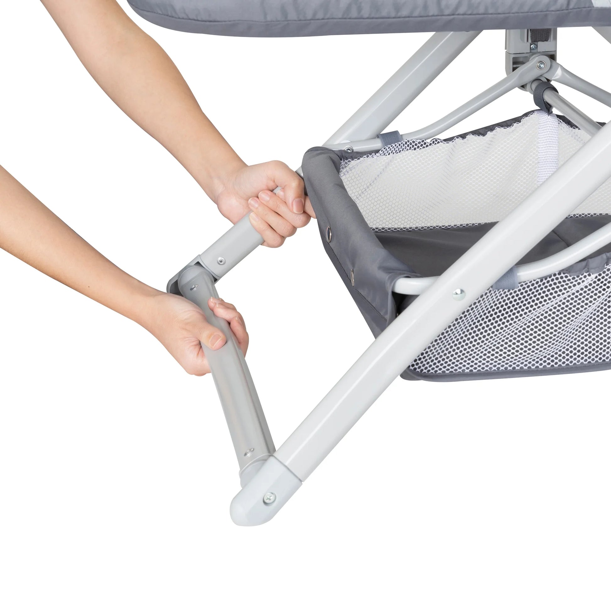 Quick Fold 2-In-1 Rocking Bassinet with Travel Bag - Shadow Stone Grey
