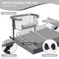 Baby Bassinet with Wheels Adjustable Bedside Sleeper Bassinet Newborn Baby Crib, Grey